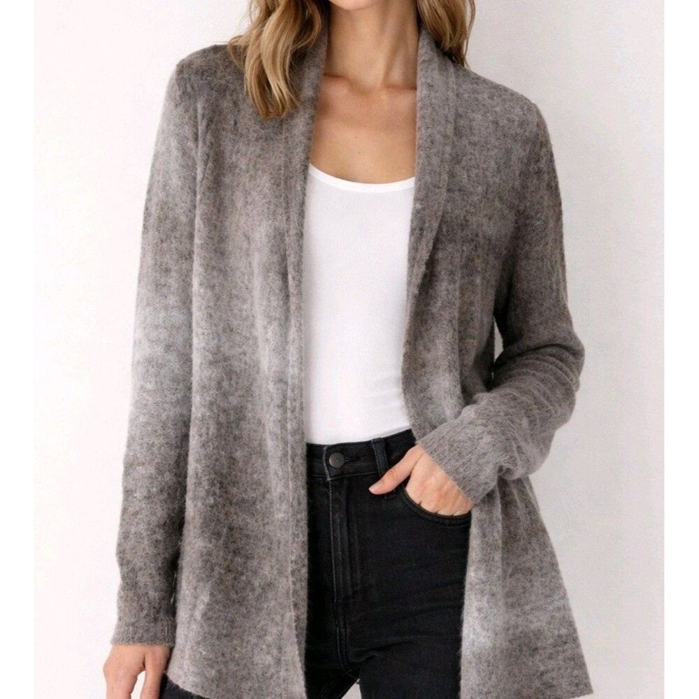 Eileen Fisher Mohair Wool Cardigan Sweater